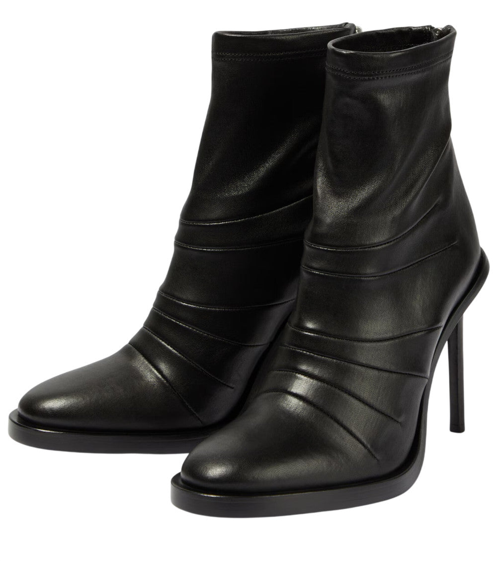 Black Leather Hedy Ankle Boots 2