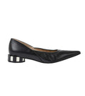 Black Leather Ballet Flats 1