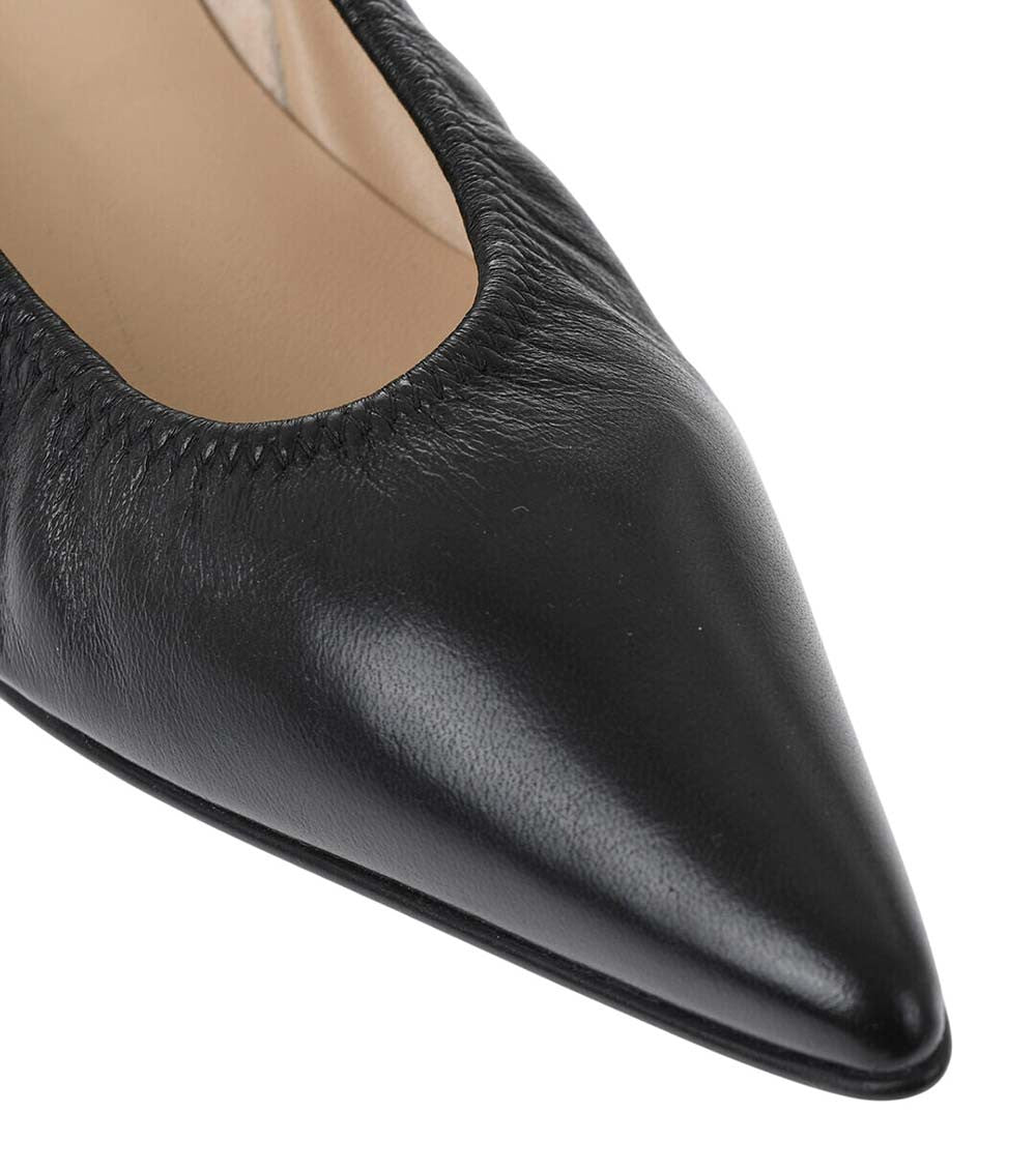 Black Leather Ballet Flats 4