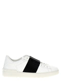 White Black Lace Up Sneakers 1