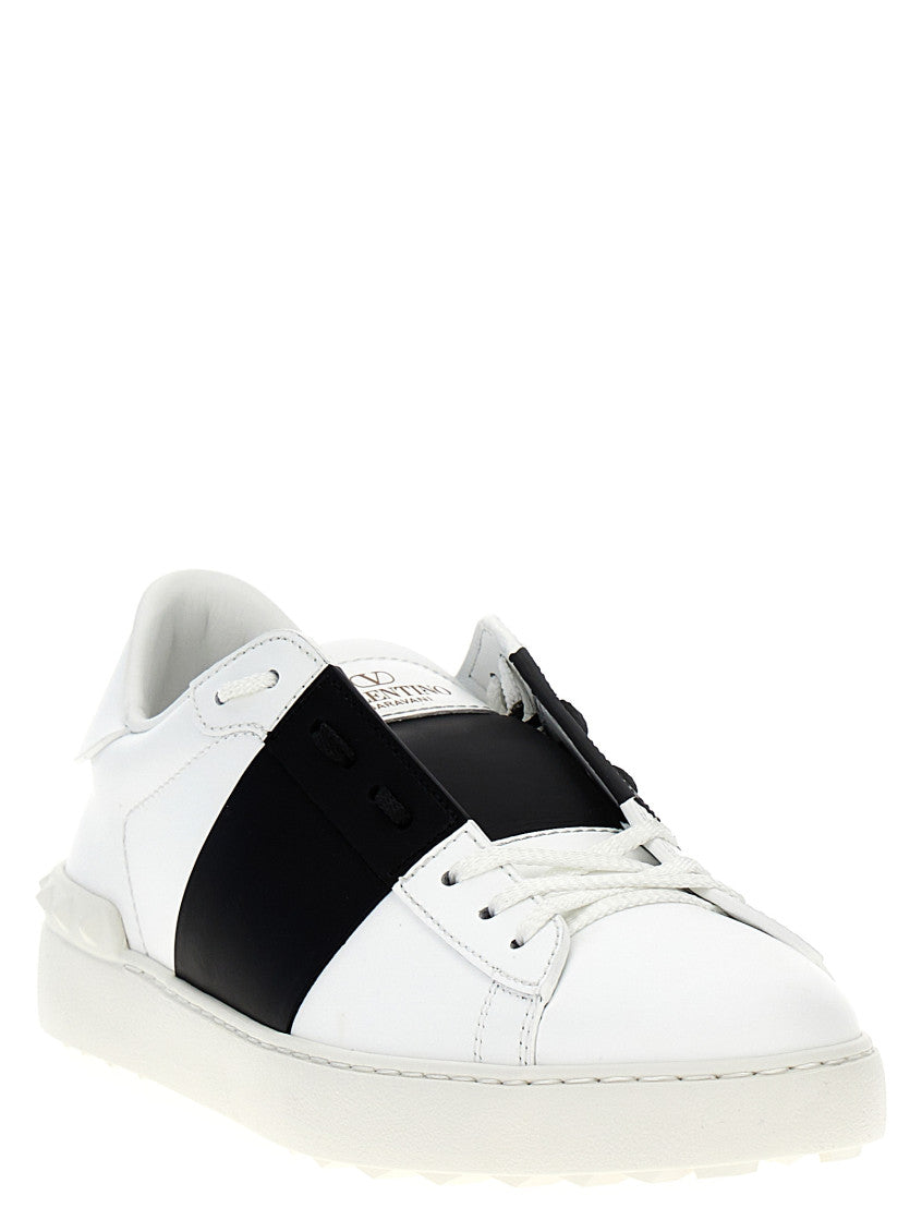 White Black Lace Up Sneakers 2