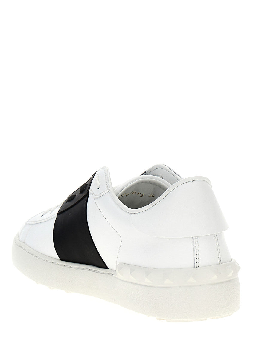 White Black Lace Up Sneakers 3