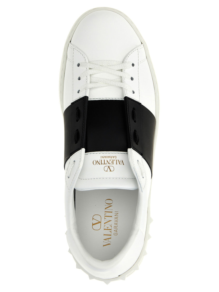 White Black Lace Up Sneakers 4