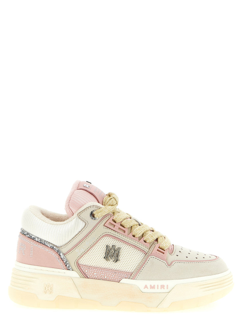Pink Lace Up Sneakers 1
