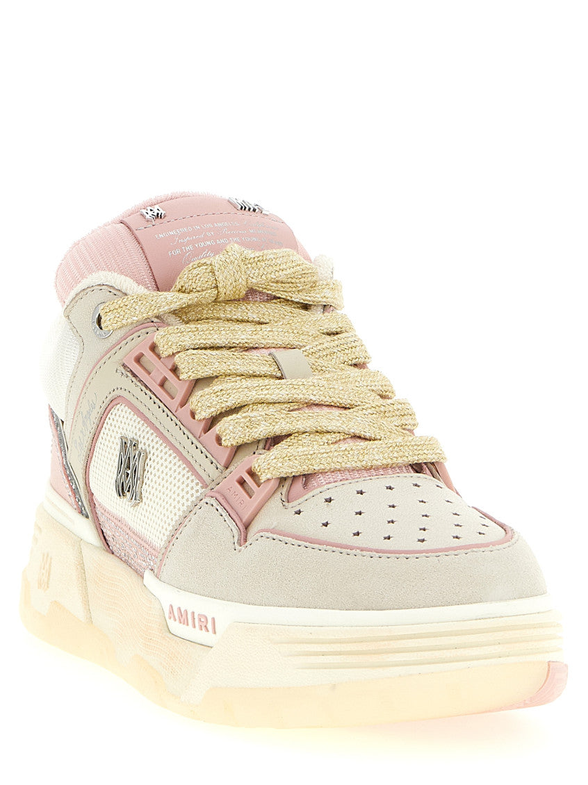 Pink Lace Up Sneakers 2