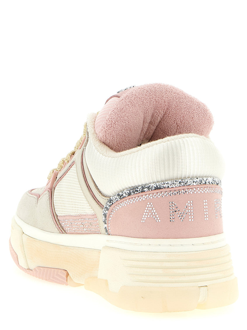 Pink Lace Up Sneakers 3