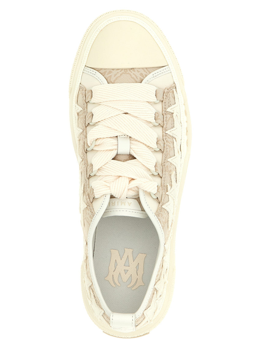 Beige Lace Up Sneakers 4