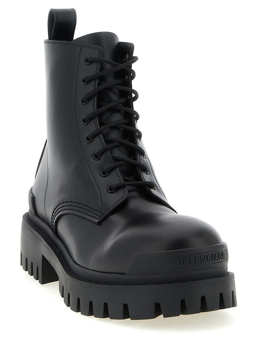 Black Lace Up Boots 2