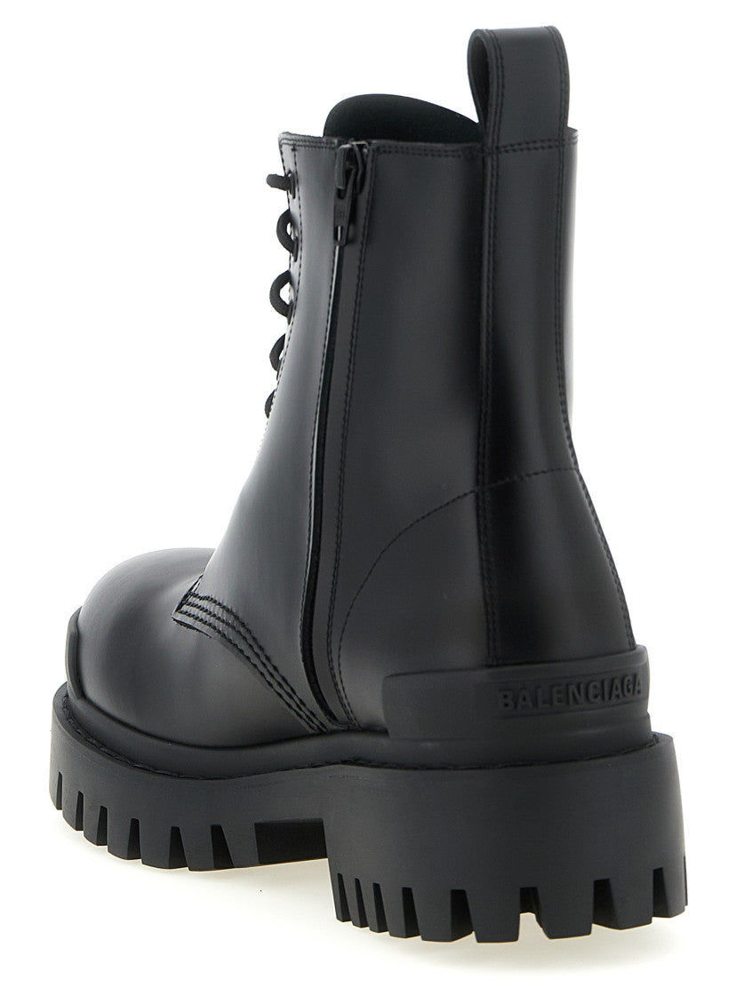 Black Lace Up Boots 3