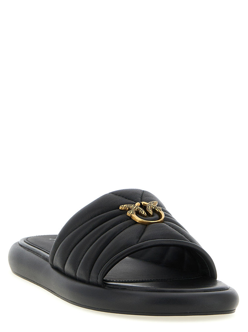 Black Slip On Slides 2