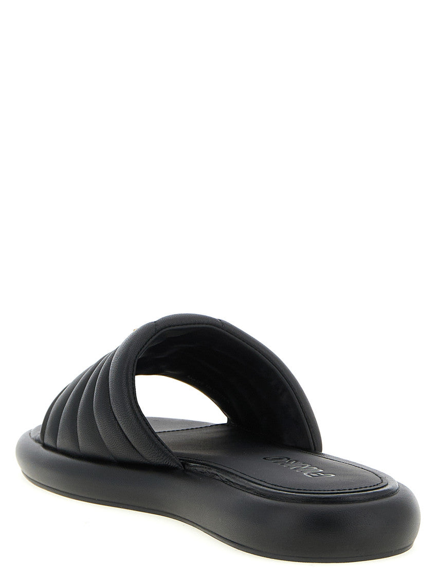 Black Slip On Slides 3