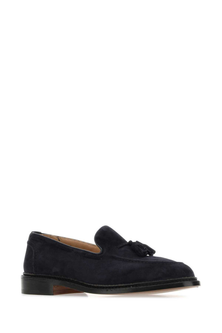 Navy blue suede Elton loafers 2