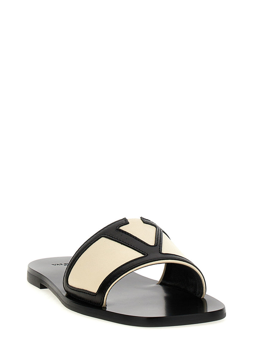 Black Logo Sandals 2