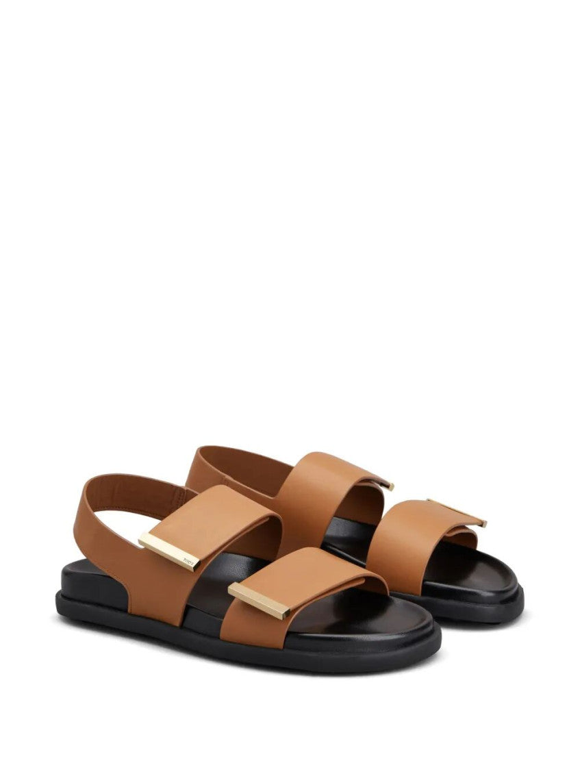 Brown Leather Strappy Sandals 2