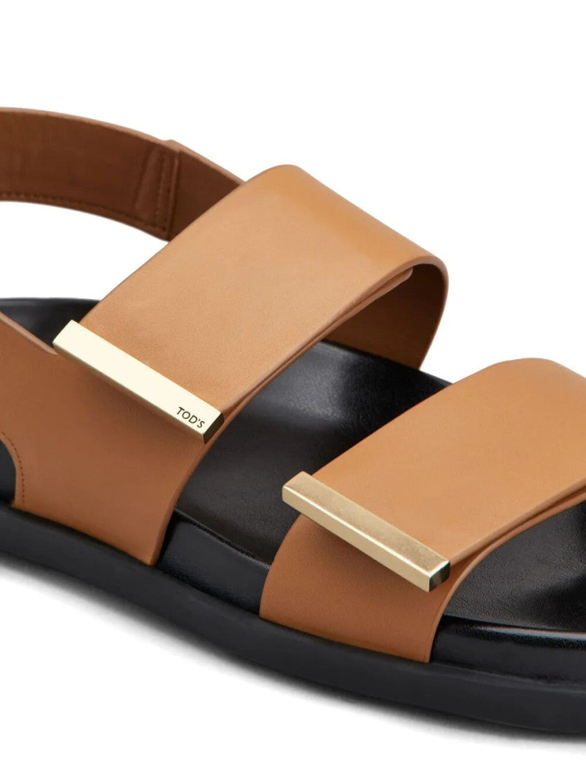 Brown Leather Strappy Sandals 3