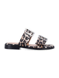 Leopard Print Slip On Sandals 1