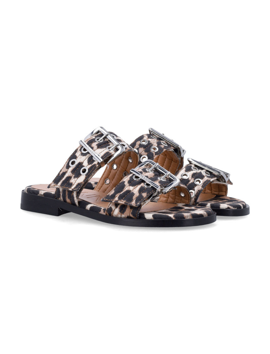 Leopard Print Slip On Sandals 2