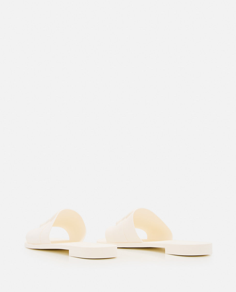White Logo Sandals 3