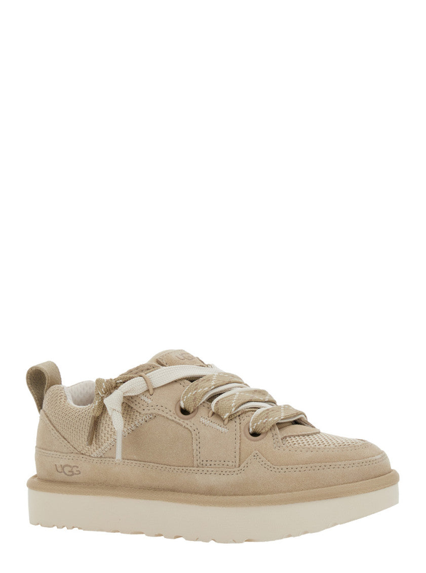 Beige Lace Up Sneakers 2
