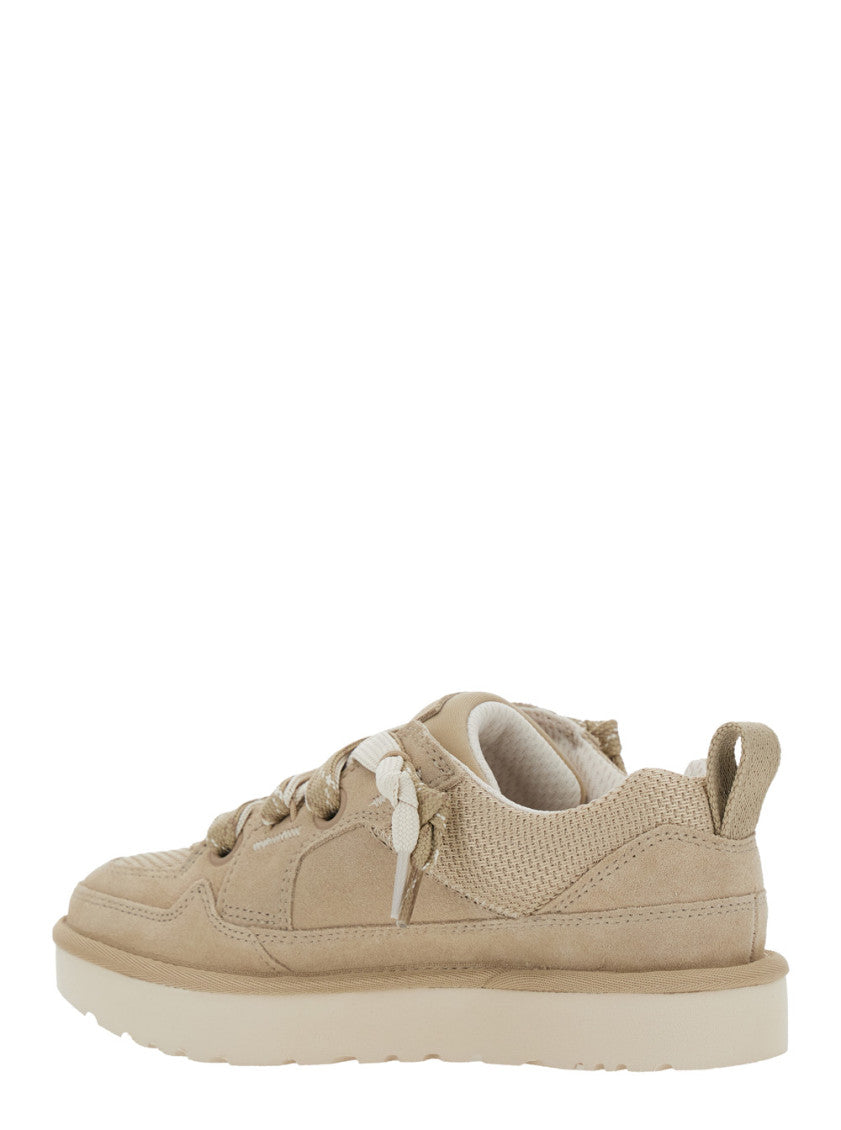 Beige Lace Up Sneakers 3