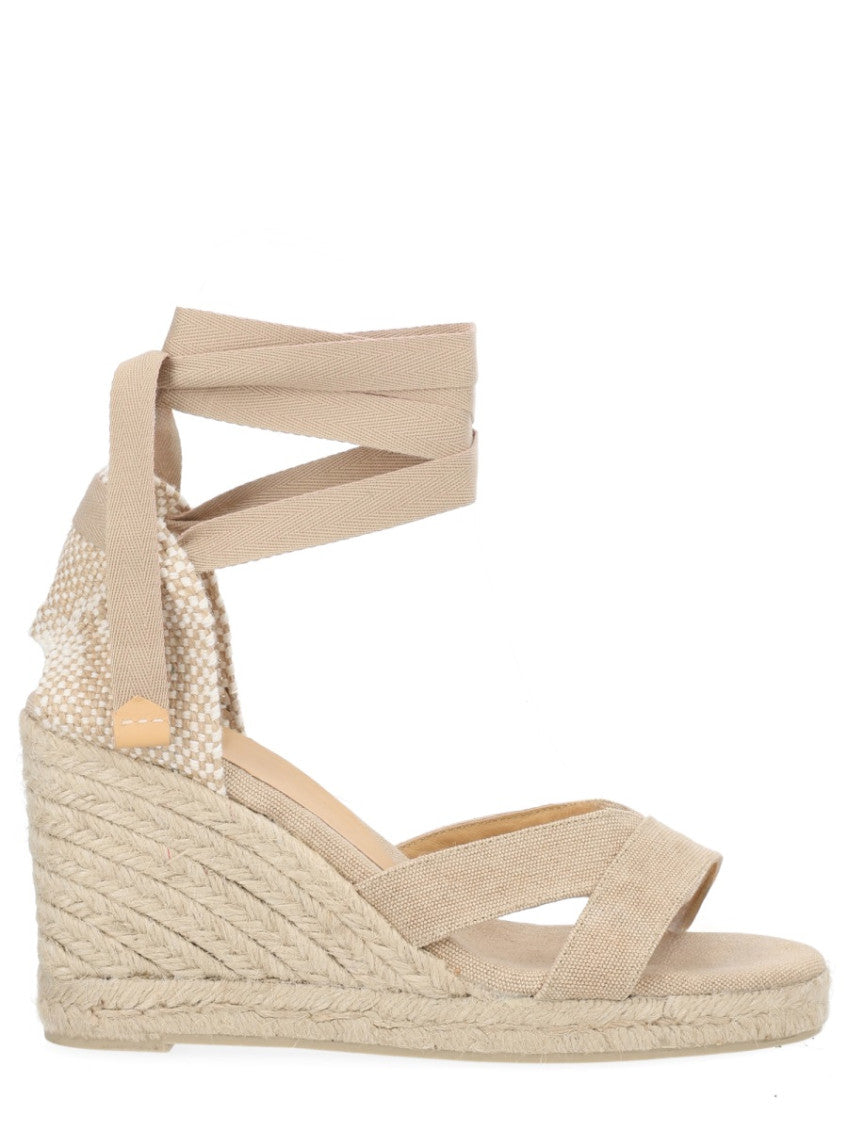 Beige Open-toe Wedges 1