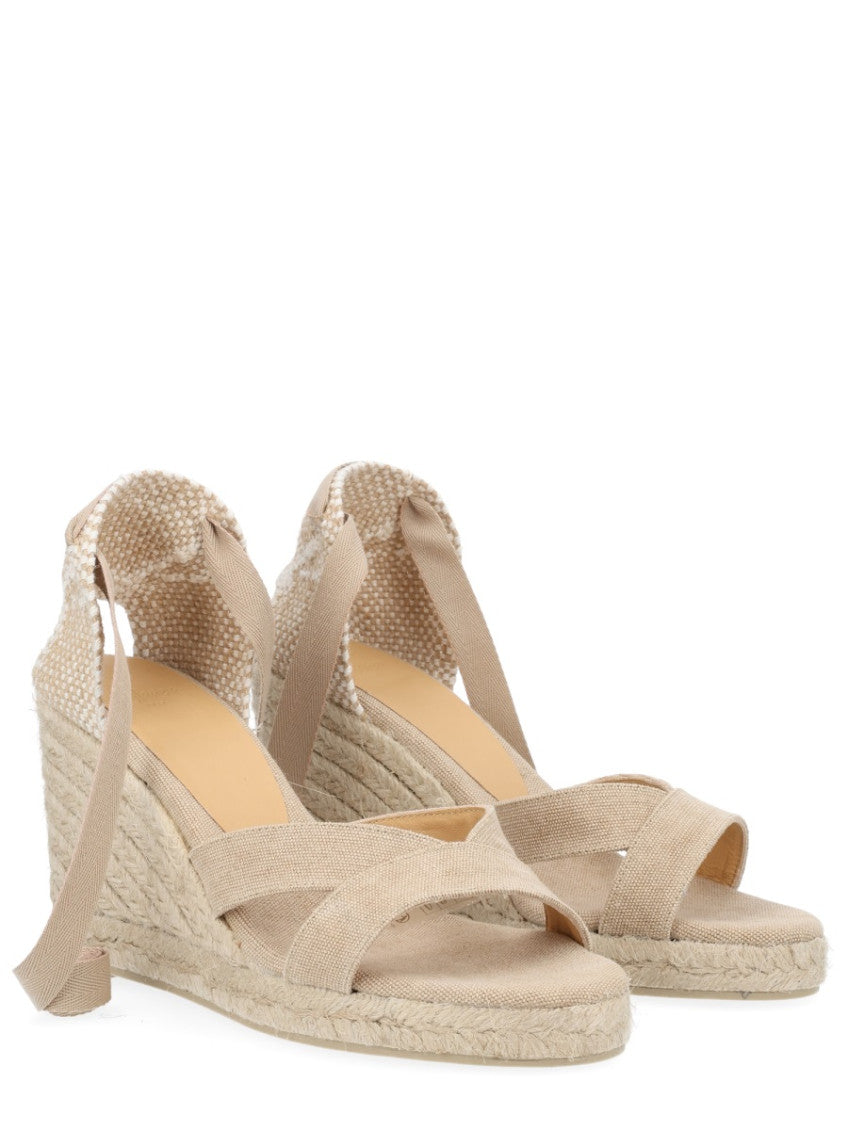 Beige Open-toe Wedges 2