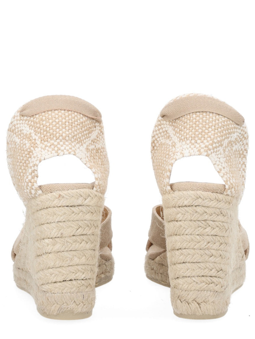 Beige Open-toe Wedges 4