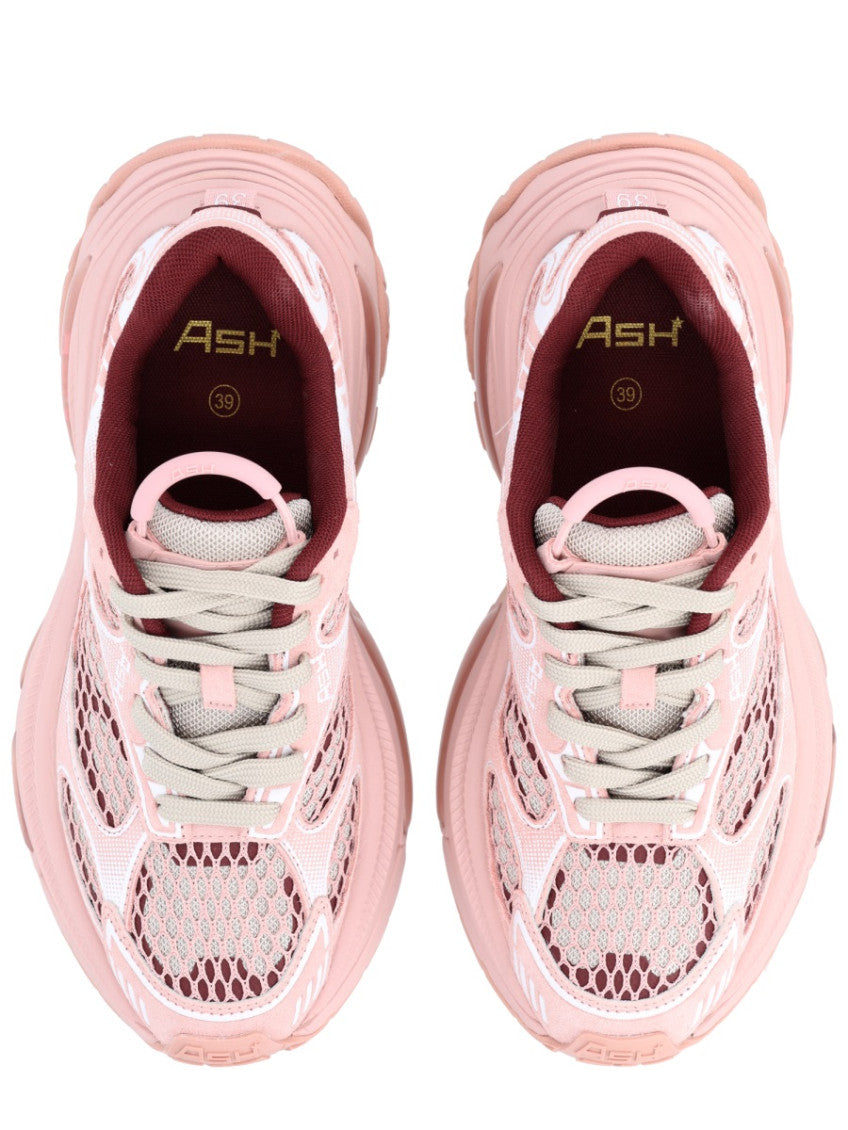 Pink Textured Sneakers 4