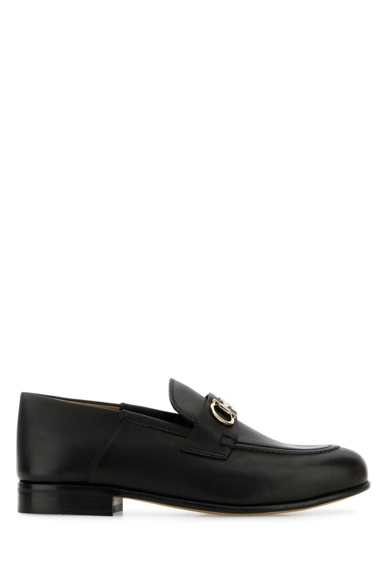 Black Solid Loafers 1