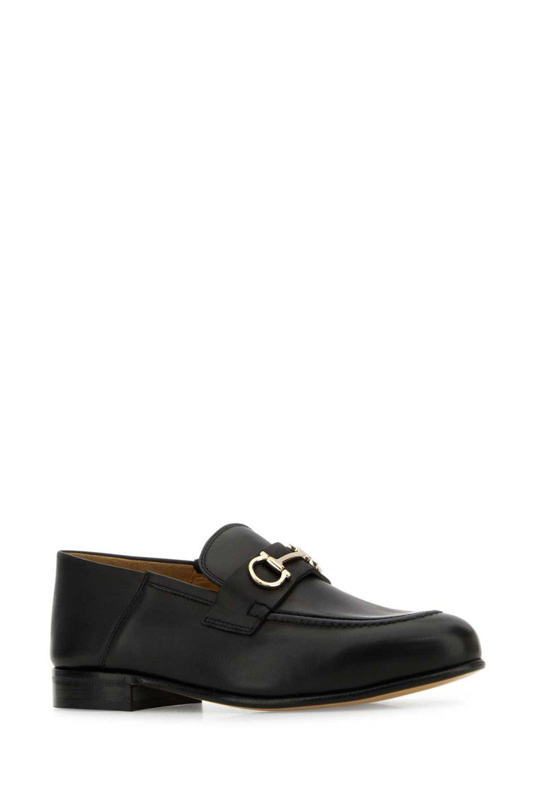Black Solid Loafers 2