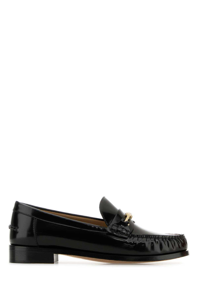 Black Solid Harry Loafers 1