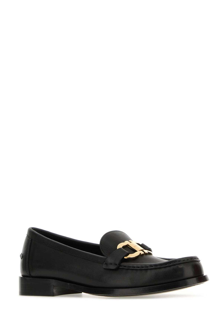 Black Solid Maryan Loafers 2