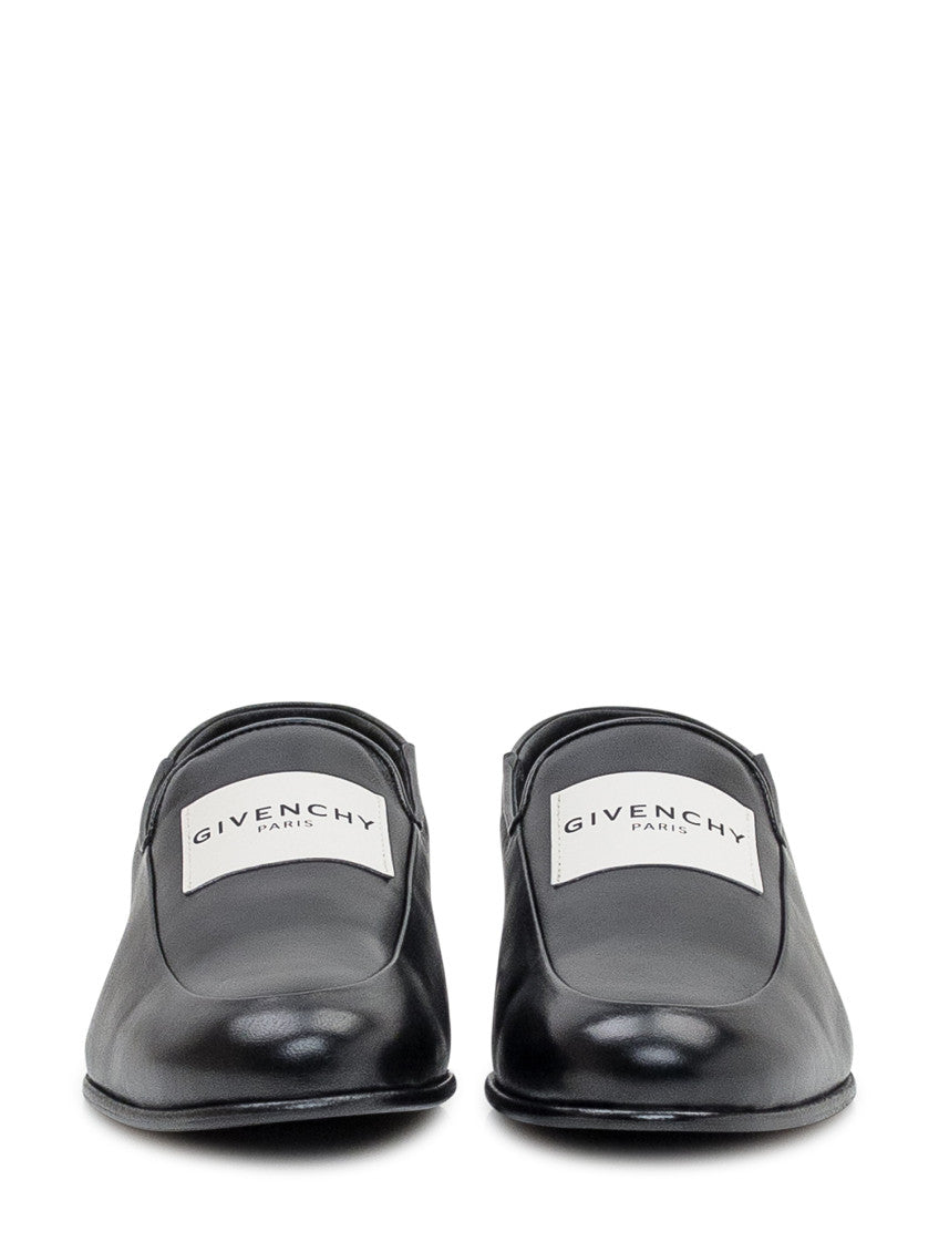 Black Logo Label Loafers 2