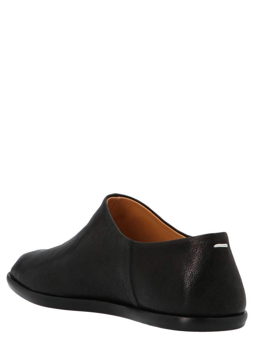 Black Solid Tabi Loafers 2