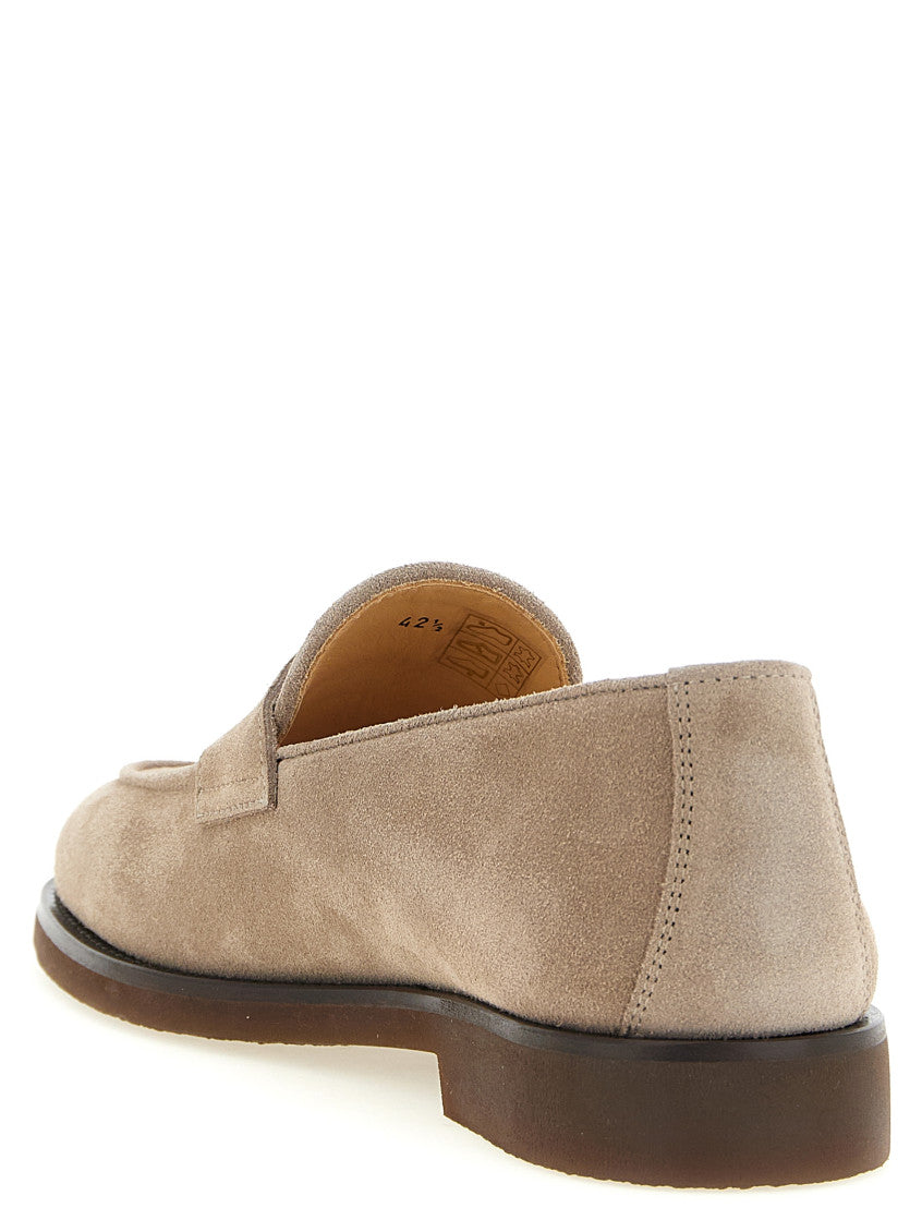 Beige Solid Penny Loafers 3