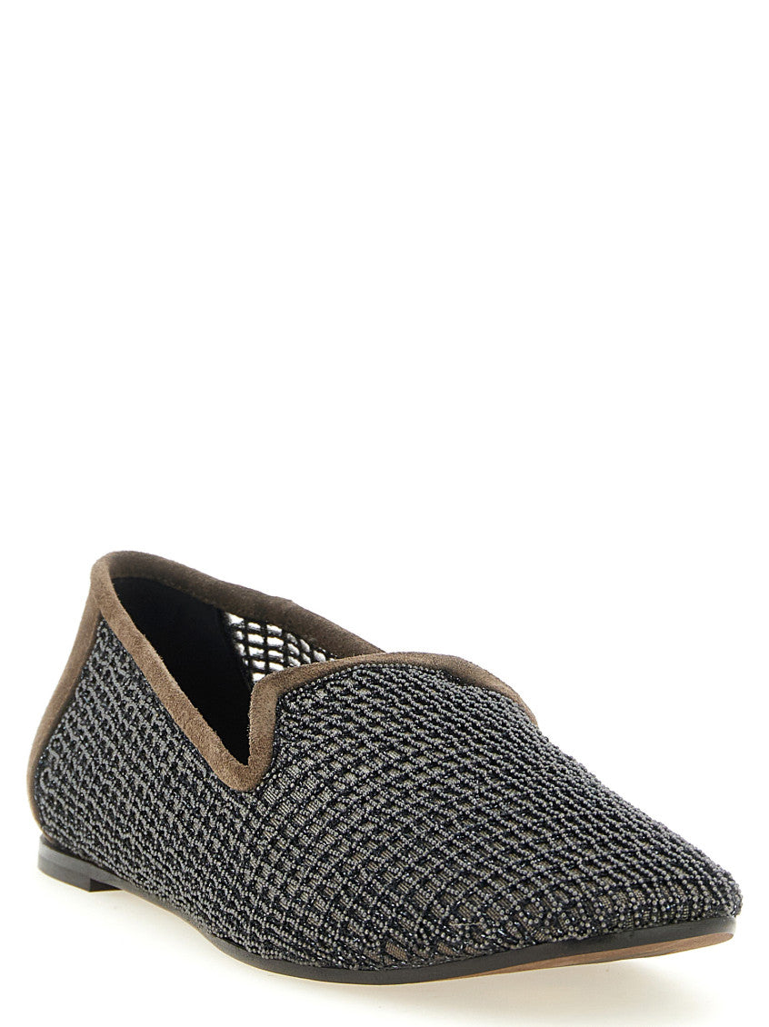 Brown Embroidery Loafers 2