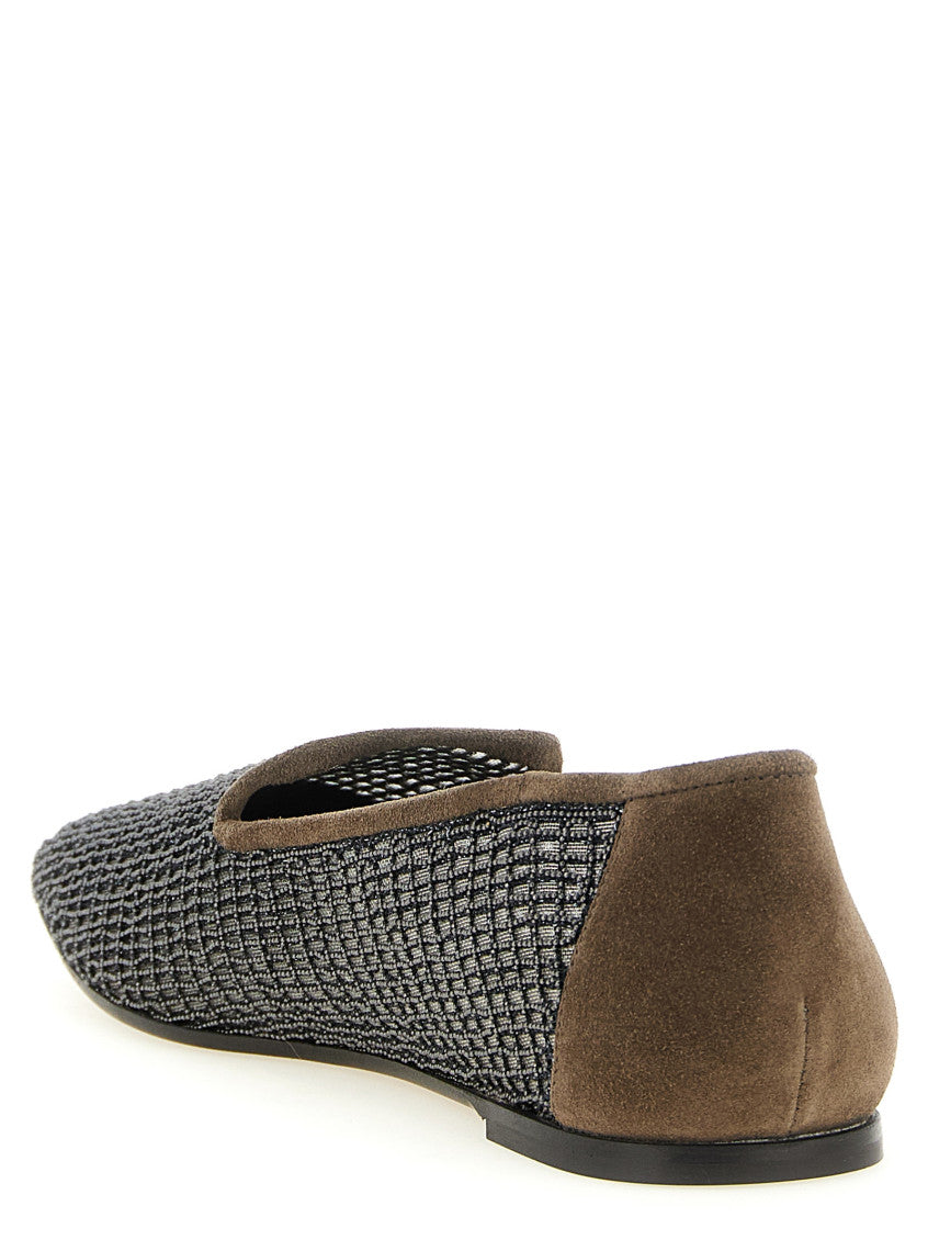 Brown Embroidery Loafers 3