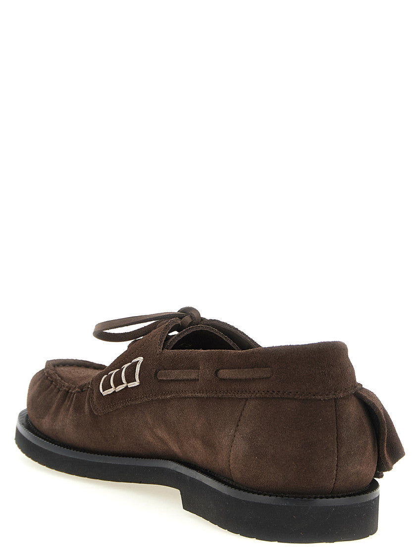 Brown Solid Volant Loafers 3