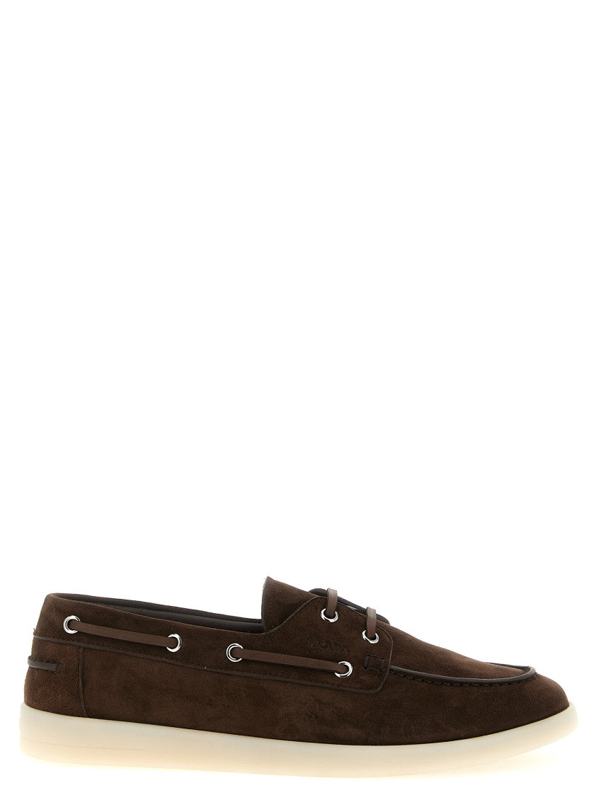 Brown Solid Boat Loafers 1