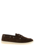 Brown Solid Boat Loafers 1
