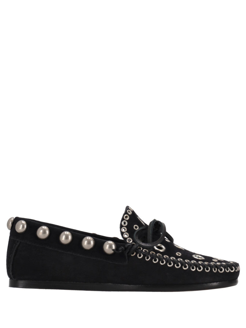 Black Embellished Loafers 1