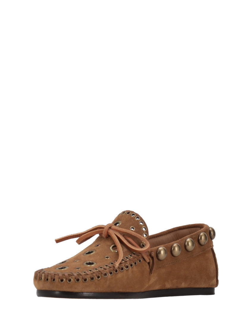 Brown Studded Loafers 3