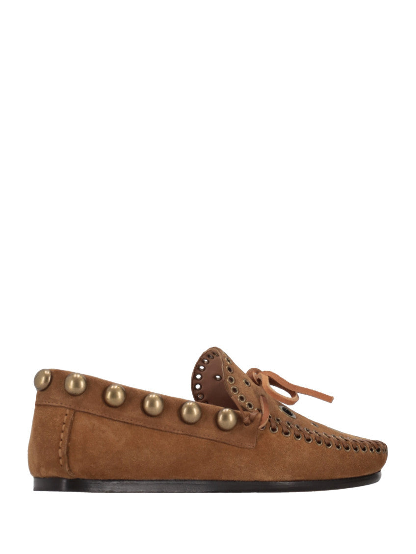 Brown Studded Loafers 5