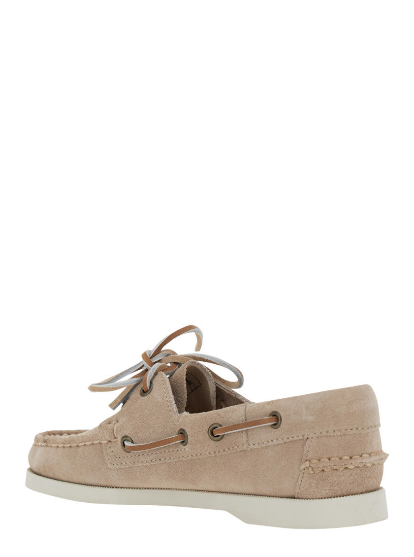 Beige Solid Portland Loafers 3