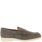Grey Solid Loafers 1