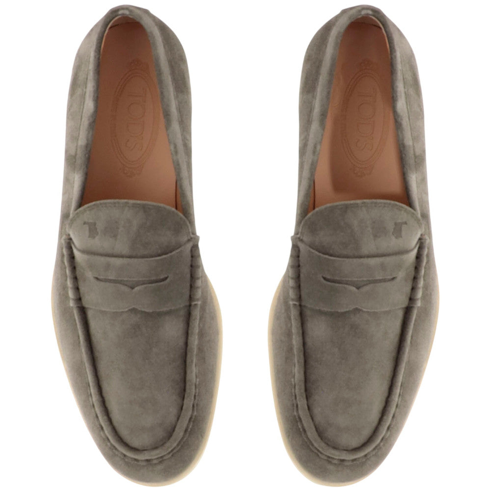 Grey Solid Loafers 3