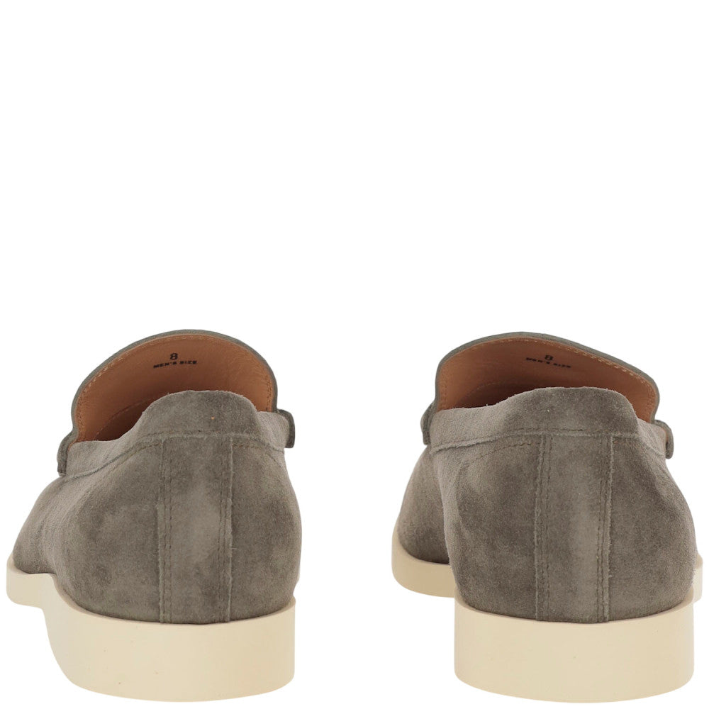 Grey Solid Loafers 4