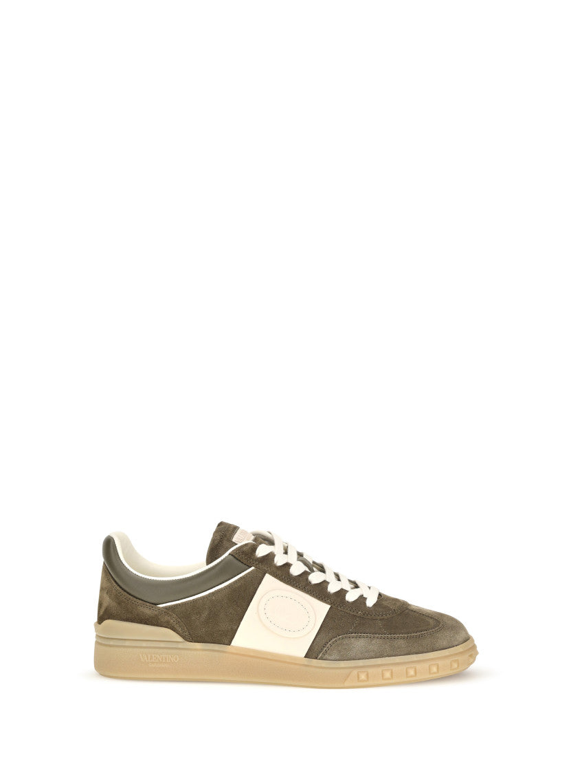 Khaki Low-Top Upvillage Sneakers 1