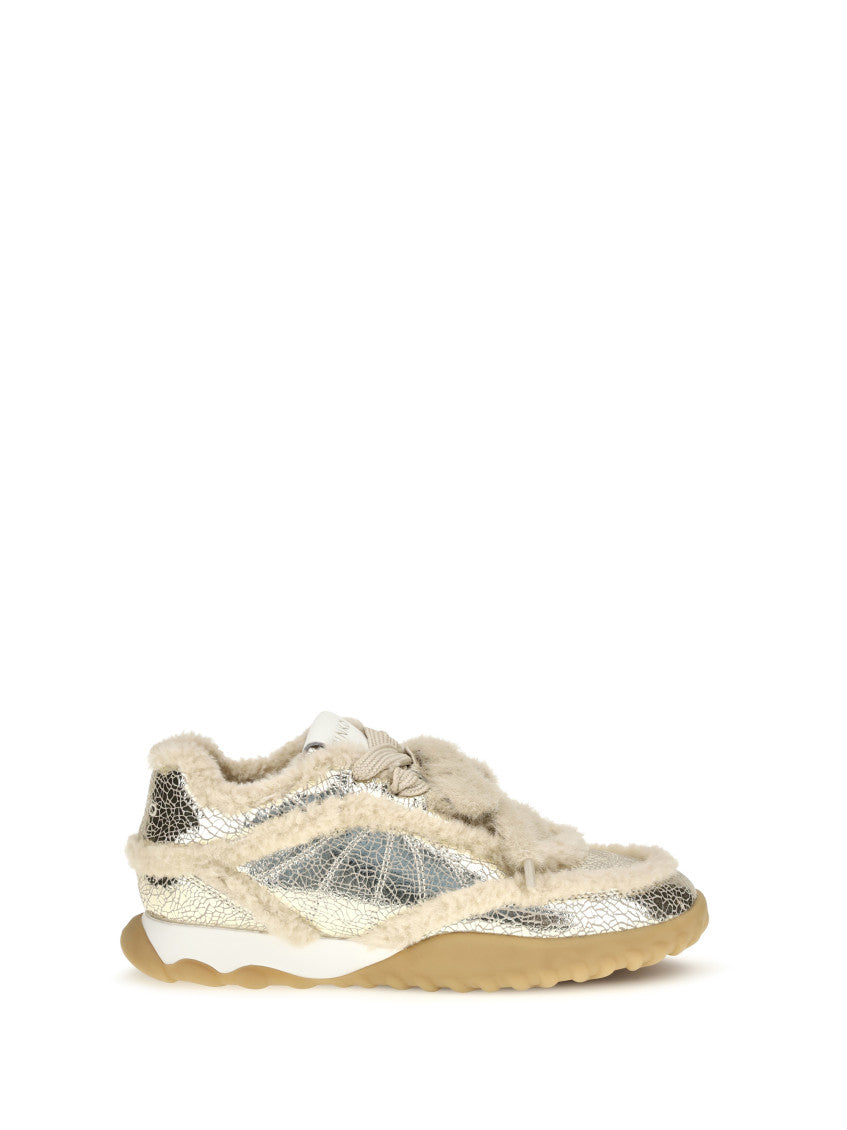 Silver Gea Lace-up Sneakers 1