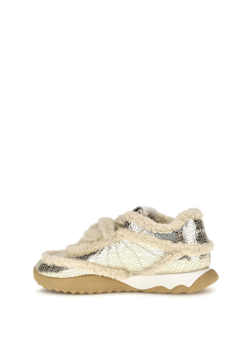 Silver Gea Lace-up Sneakers 3